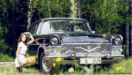 Rent Cars and Buses: GAZ 13 Seagull Black